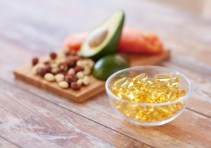 Healthy food and Omega 3 Fish oil