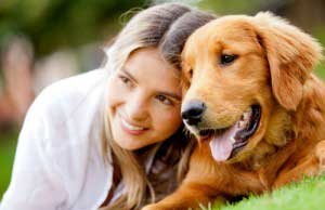 Girl with a dog