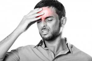 Man having headache