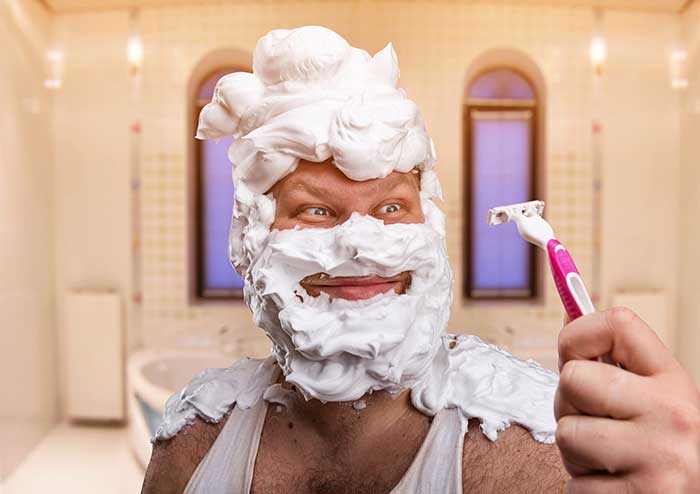 Man shaving