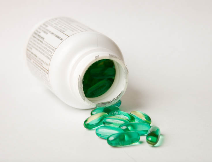 Green color pills
