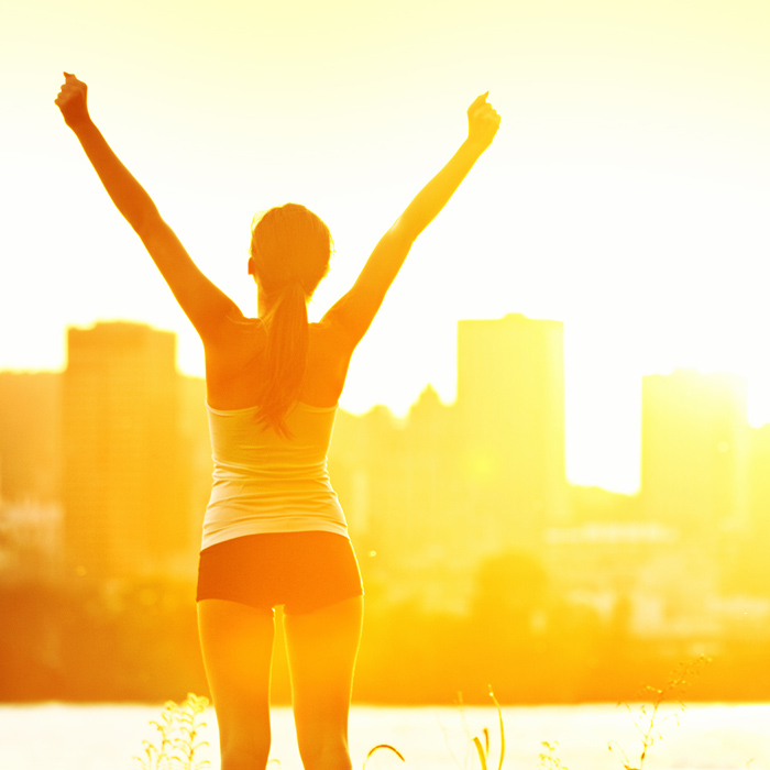 woman stretching in nyc